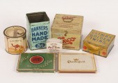 Six pieces of tobacco tins, br