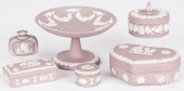 SIX PIECES OF WEDGWOOD LILAC J