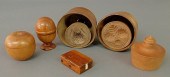 Six pieces of woodware- 2 mapl