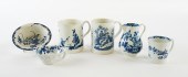 SIX PIECES OF WORCESTER BLUE A