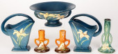 SIX PIECES ROSEVILLE ART POTTE