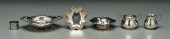 Six pieces silver hollowware: