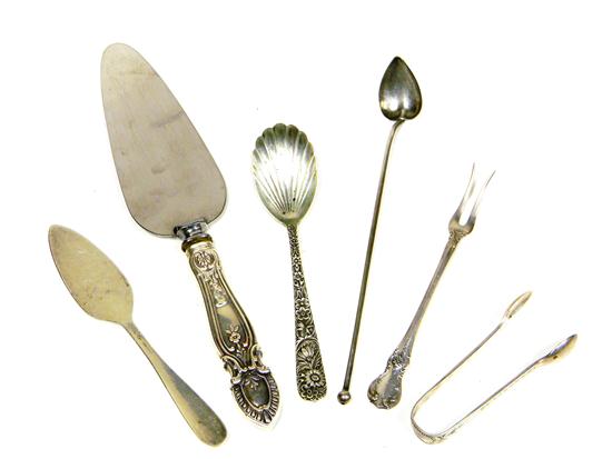 Six pieces STERLING including: S.