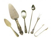 Six pieces STERLING including: