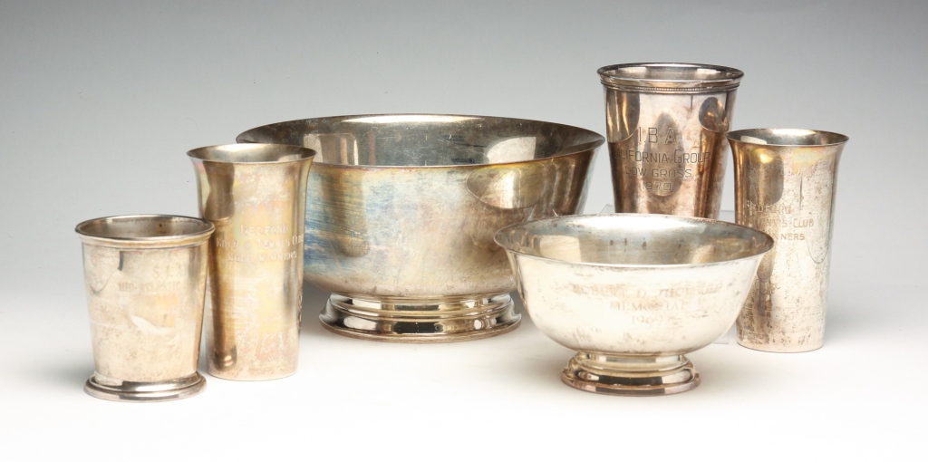 SIX PIECES STERLING SILVER.