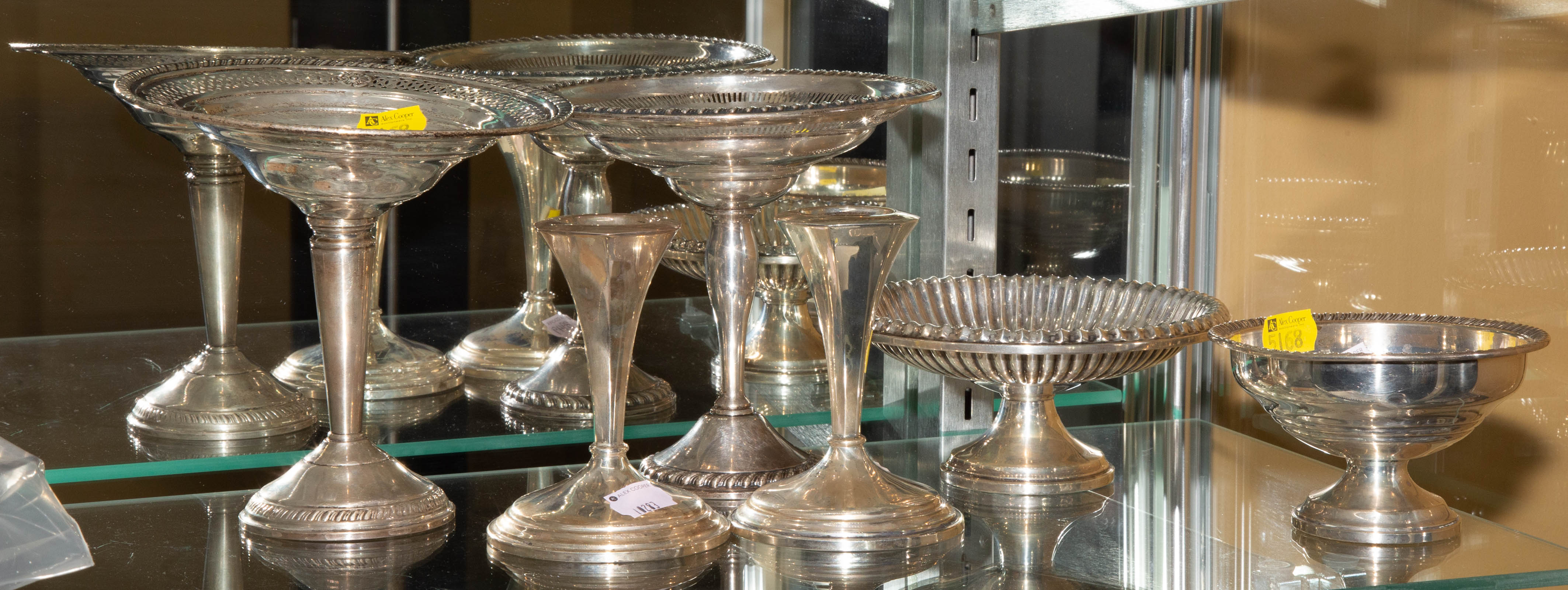 SIX PIECES STERLING WEIGHTED