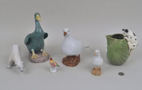 SIX PORCELAIN ANIMAL