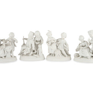 Six Porcelain Figural Groups