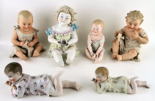 SIX PORCELAIN PIANO BABIESA lot