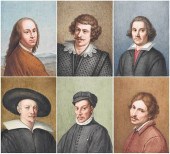 SIX PORTRAIT MINIATURES OF BOL
