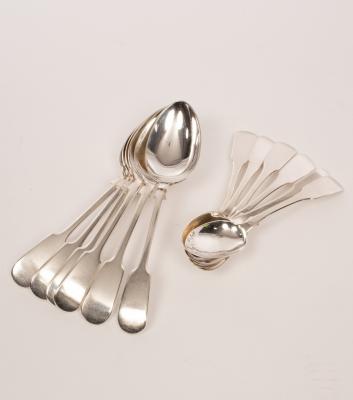 Six provincial silver fiddle