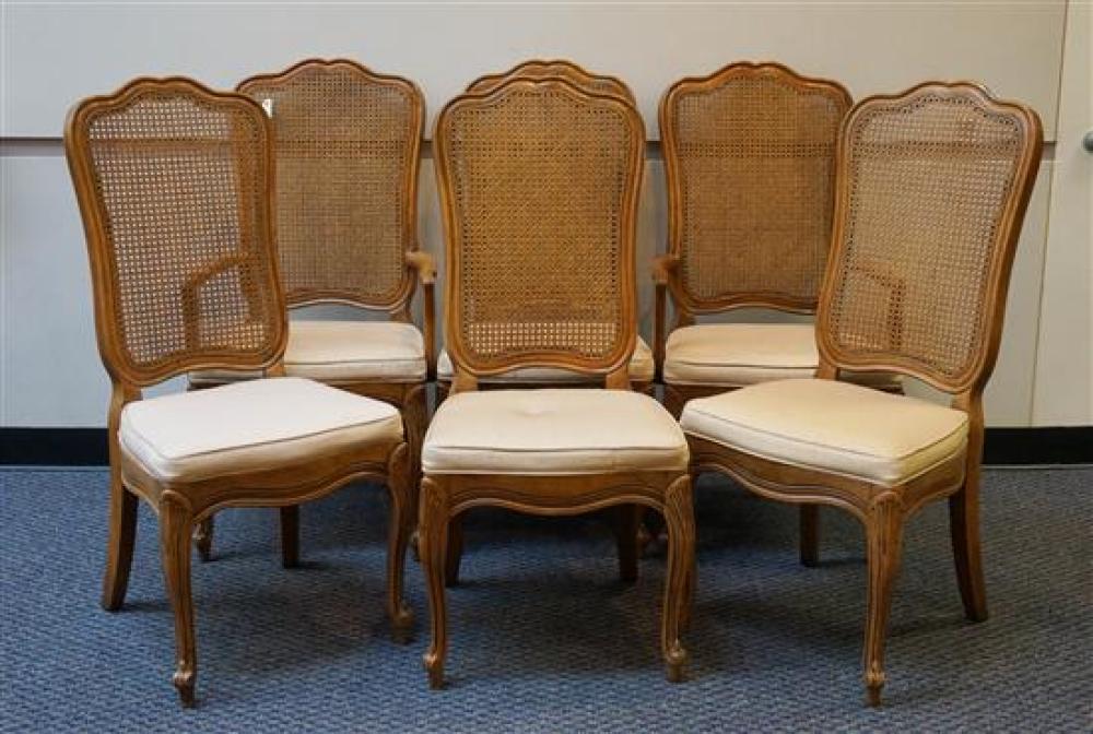 SIX PROVINCIAL STYLE FRUITWOOD CANE