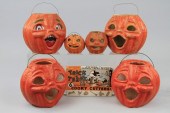 SIX PULP JACK-O-LANTERNS & COO