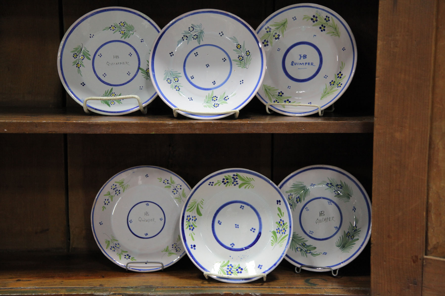 SIX QUIMPER PLATES.  France 