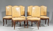 SIX RéGENCE-STYLE CARVED OAK S