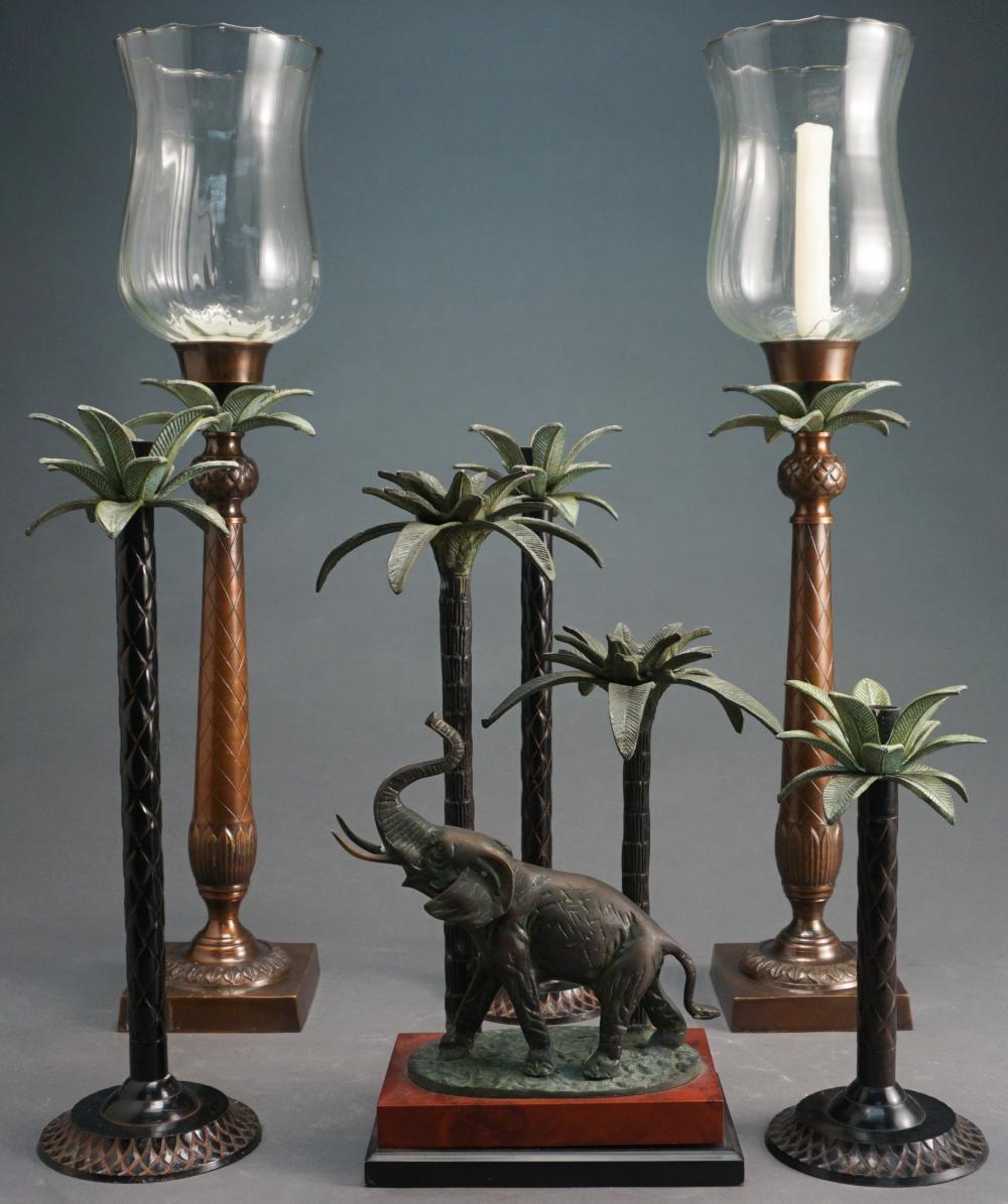 SIX REGENCY STYLE PALM-FORM