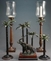 SIX REGENCY STYLE PALM-FORM CA