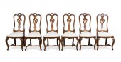SIX ROCOCO STYLE DINING CHAIRS