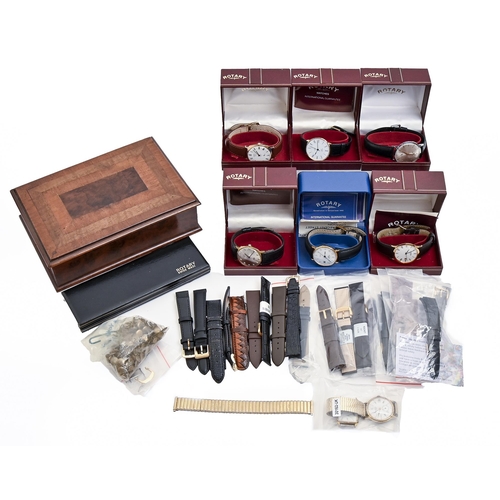 Six Rotary wristwatches, boxed, a
