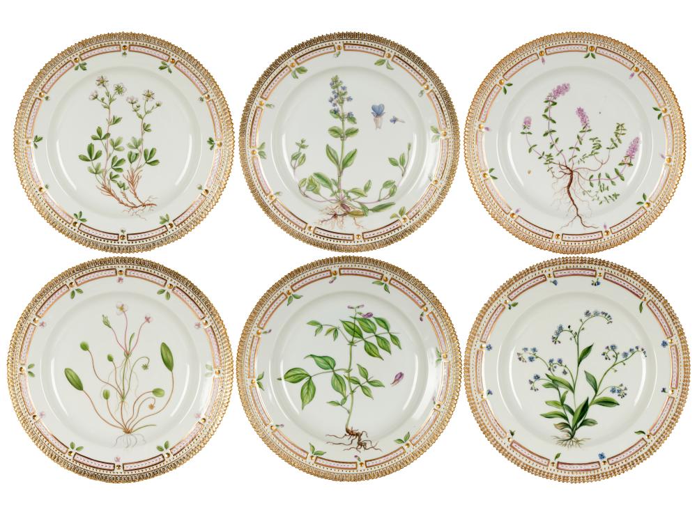 SIX ROYAL COPENHAGEN "FLORA DANICA"