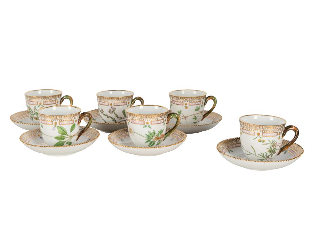 SIX ROYAL COPENHAGEN "FLORA DANICA"