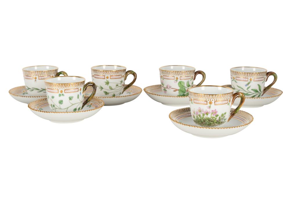 SIX ROYAL COPENHAGEN "FLORA DANICA"