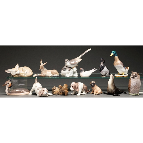 Six Royal Copenhagen models of