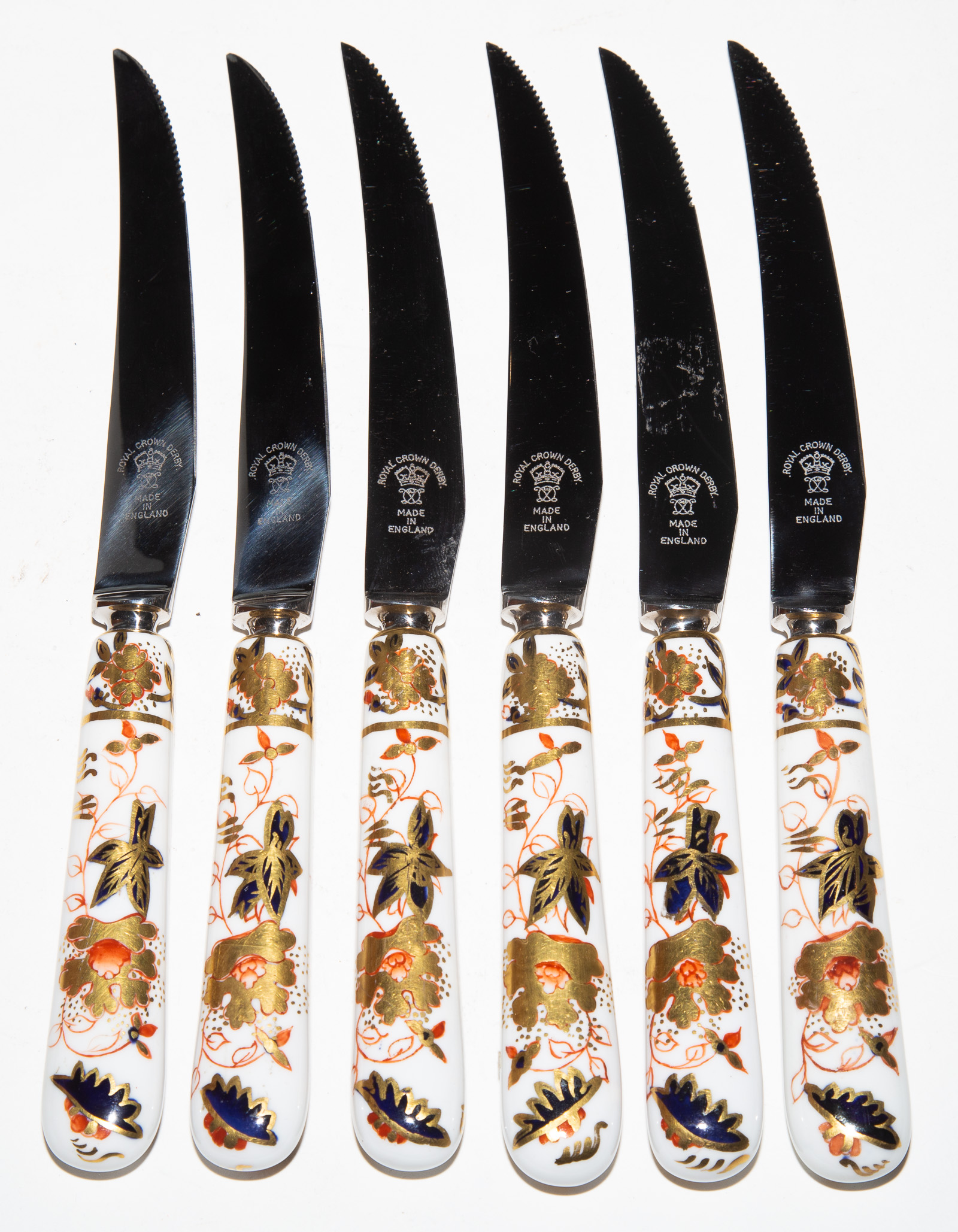 SIX ROYAL CROWN DERBY "ASIAN
