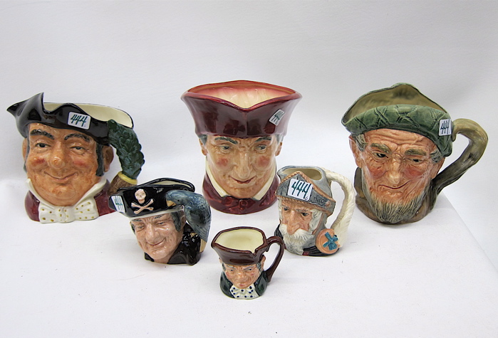 SIX ROYAL DOULTON CHARACTER TOBY