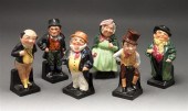 Six Royal Doulton china figure