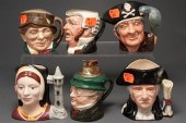Six Royal Doulton china miniat