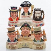 SIX ROYAL DOULTON LIQUOR CONTA