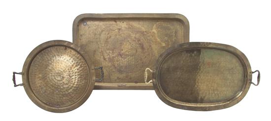 Six Russian Hand Hammered Brass
