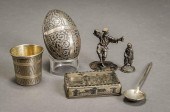 SIX RUSSIAN SILVER CABINET ART