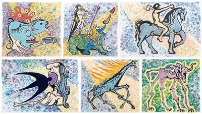 Six Salvador Dali lithographs