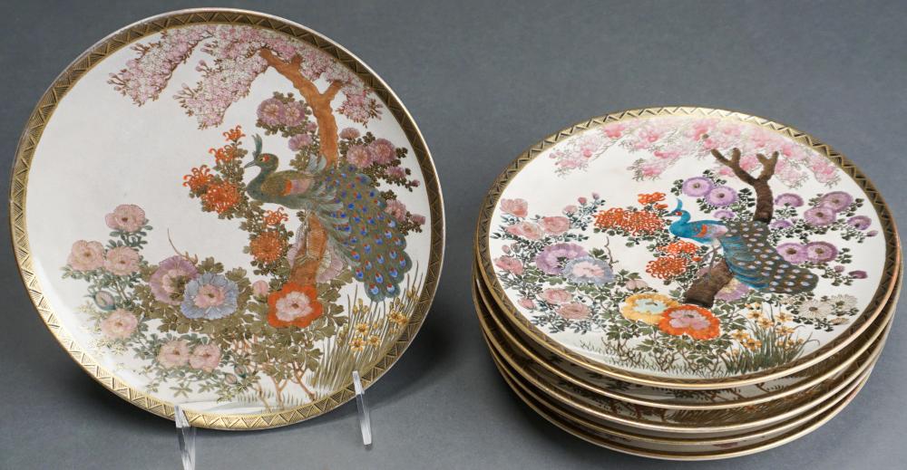 SIX SATSUMA EARTHENWARE LUNCHEON