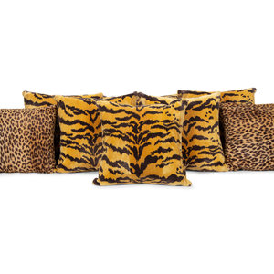 Six Scalamandré Silk Velvet Tigre
