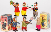 SIX SCHUCO WIND-UP FIGURES<br>