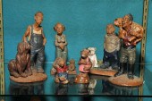 SIX SCULPTURES BY JOEL HURST.