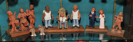 SIX SCULPTURES BY JOEL HURST.
