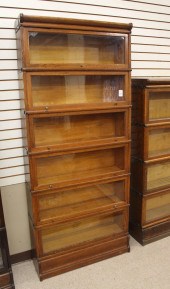 SIX-SECTION STACKING OAK BOOKC