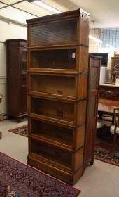 SIX-SECTION STACKING OAK LAWYE