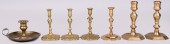SIX SHORT CANDLESTICKS AND A B
