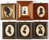 SIX SILHOUETTES, 19TH C.<br>Si