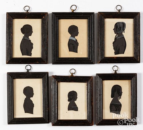 SIX SILHOUETTES OF MEMBERS OF THE