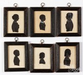 SIX SILHOUETTES OF MEMBERS OF