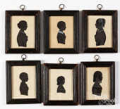 SIX SILHOUETTES OF MEMBERS OF