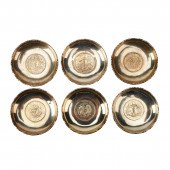 Six Silver Dishes Late Qing Dy