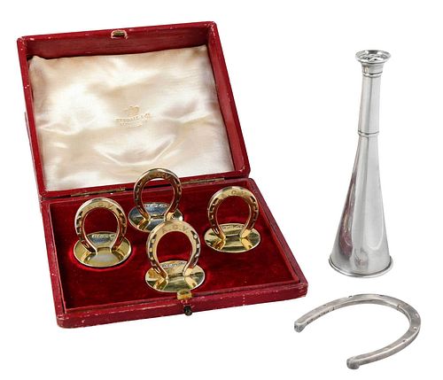 SIX SILVER EQUESTRIAN THEMED