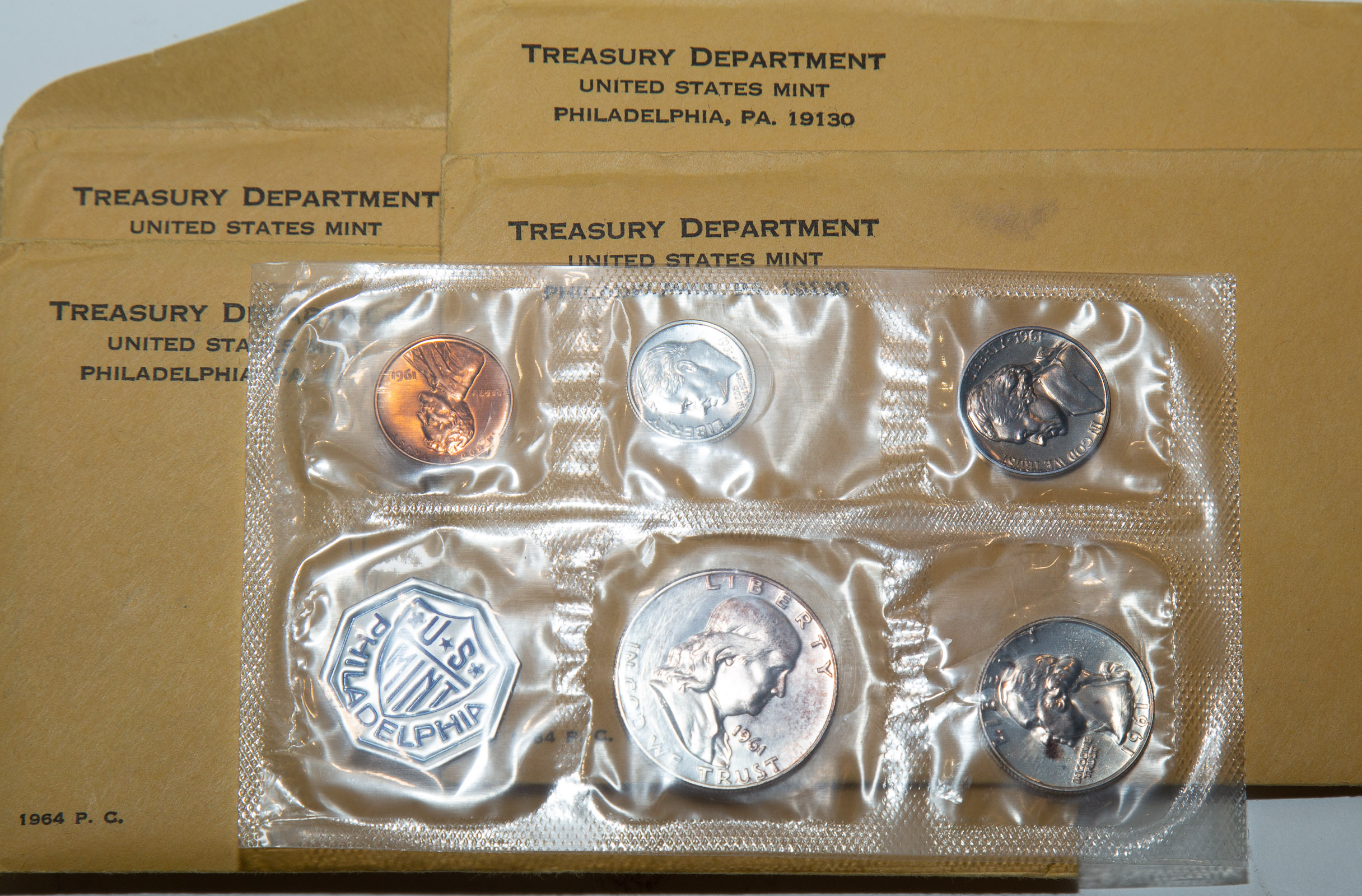 SIX SILVER PROOF SETS 57, 63,